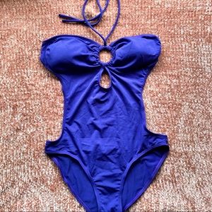 NEW Purple Cut-Out Sexy One-Piece Swim